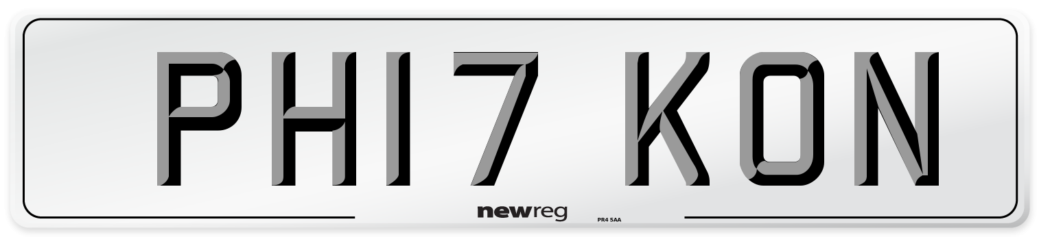PH17 KON Number Plate from New Reg
